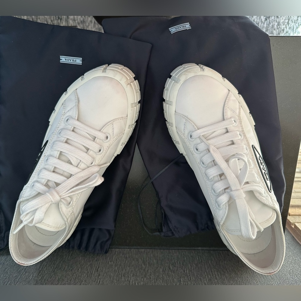 Prada Logo Lug Platform Sneaker - Picture 5 of 11